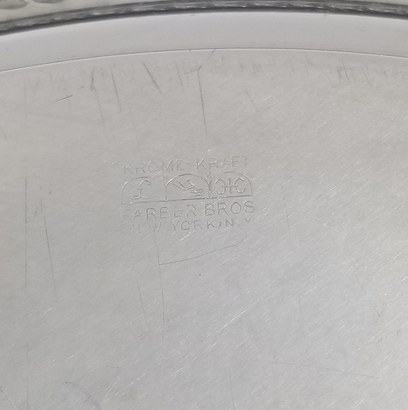 KromeKraft Dining Vintage Krome Kraft Farber Bros Serving Tray